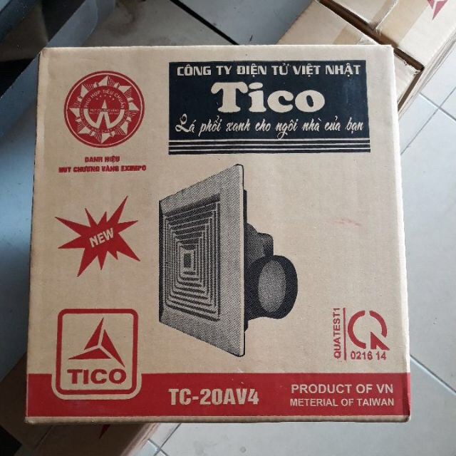 [Mã ELFLASH5 giảm 20K đơn 50K] Quạt thông gió gắn tường Tico TC-20AV4 hút ngang