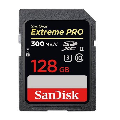 Thẻ nhớ Máy Ảnh SDXC Sandisk Extreme Pro UHSII U3 2000x 128GB 300MB/s (Đen)