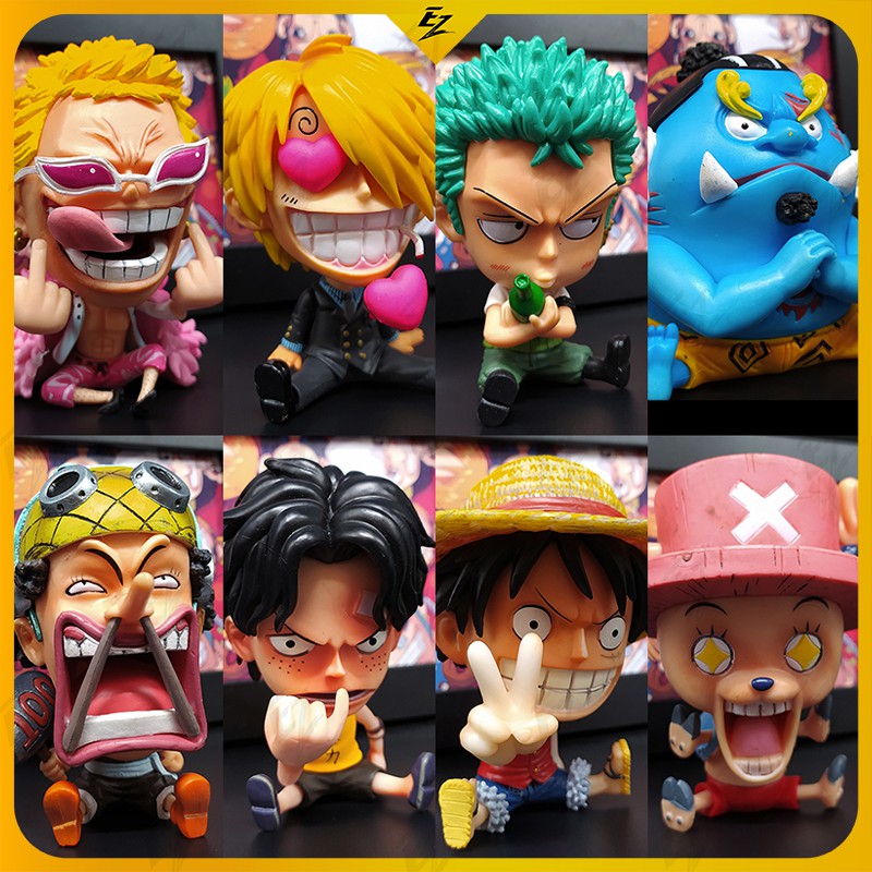 Mô Hình One Piece Chibi - Set 12 Nhân Vật Băng Hải Tặc Mũ Rơm