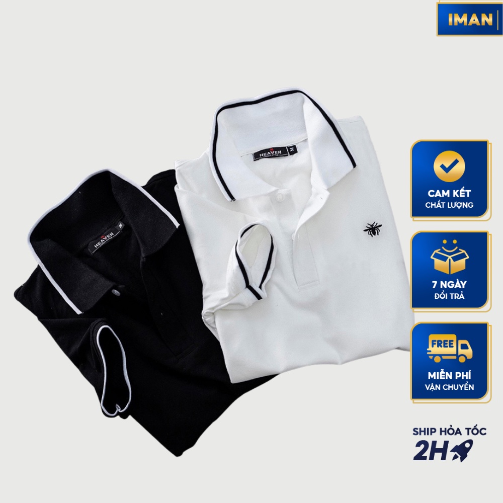 Áo POLO Nam Thêu Ong, Áo Thun Nam Có Cổ Mềm Mịn, Thoáng Mát, Bền Đẹp Cao Cấp