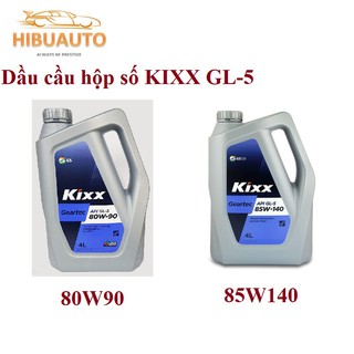 Dầu bánh cầu và hộp số kixx geartec gl-5 80w-90 - 85w-140 4 lít