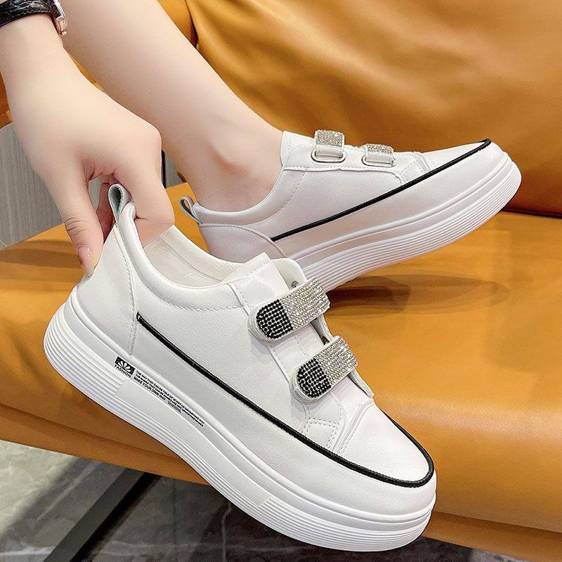 Giày Thể Thao Đế Dày Tăng Chiều Cao Đính Đá Thời Trang Mùa Thu Mới Cho Nữ