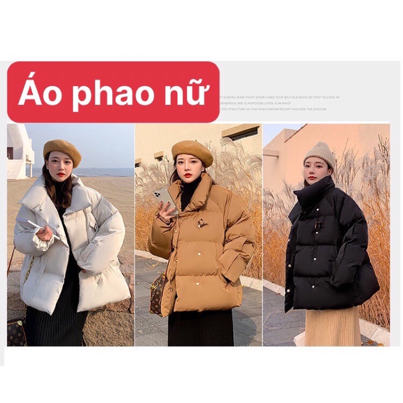 áo khoác phao nữ đại hàn dáng ngắn phom rộng chất đẹp hợp thời trang hàng quảng châu cao cấp (ảnh thật )