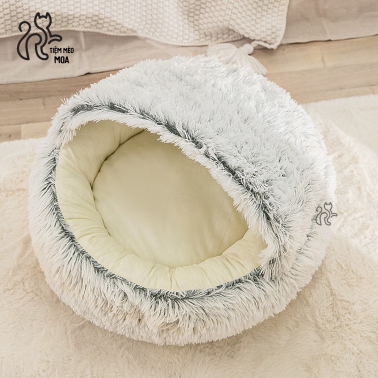 [TẶNG KÈM GỐI BÔNG] Ổ nằm bánh mì tròn cho thú cưng - Tiệm Mèo Moa