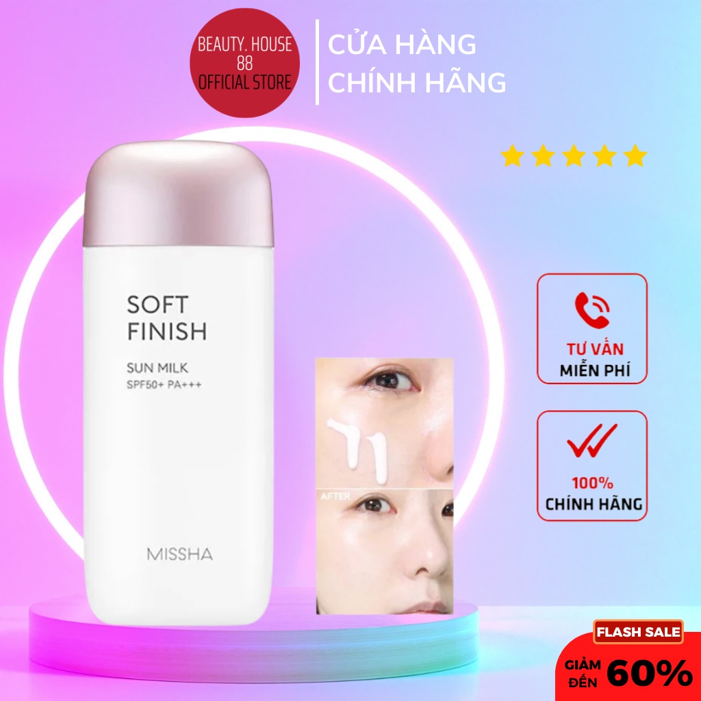 Kem Chống Nắng Missha Soft Finish Sun Milk 70ml