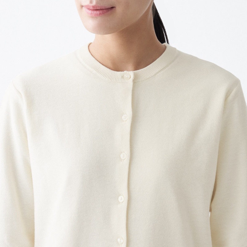 Muji Áo Khoác Cardigan Cotton Lụa Chống Uv