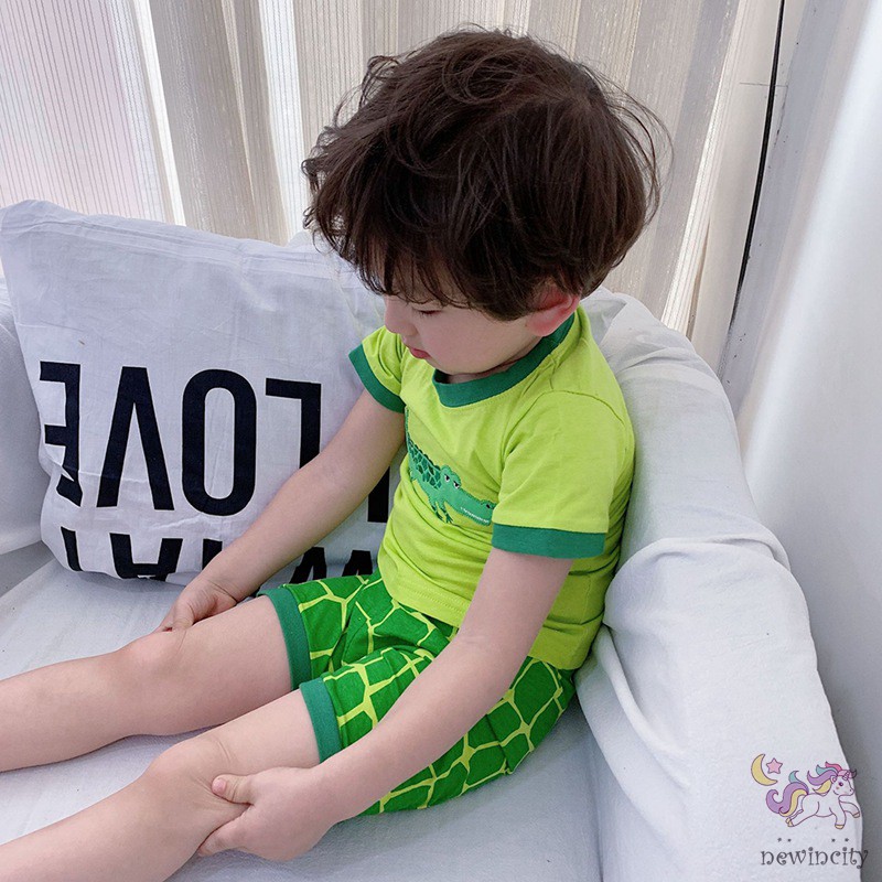 Set Áo Thun Tay Ngắn &amp; Quần Đùi Cho Bé Trai