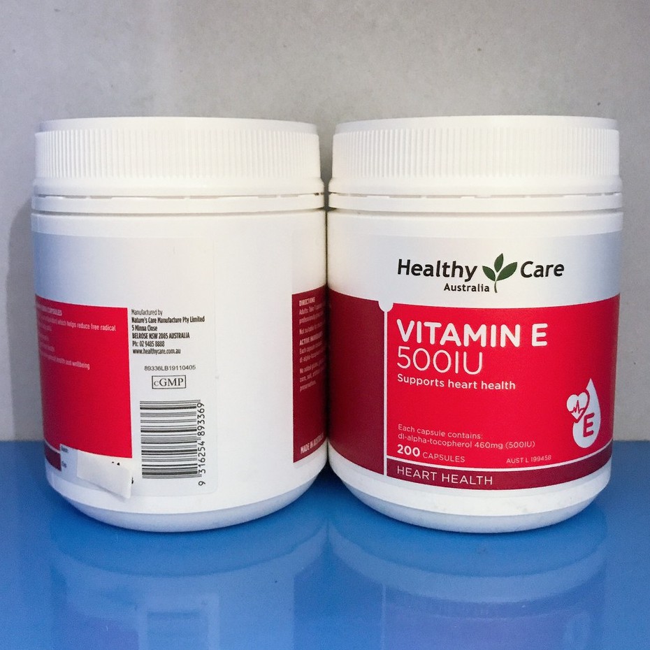 [ Chính Hãng ] Vitamin E Healthy care 200 viên của Úc - Healthy care VItamin E 500IU