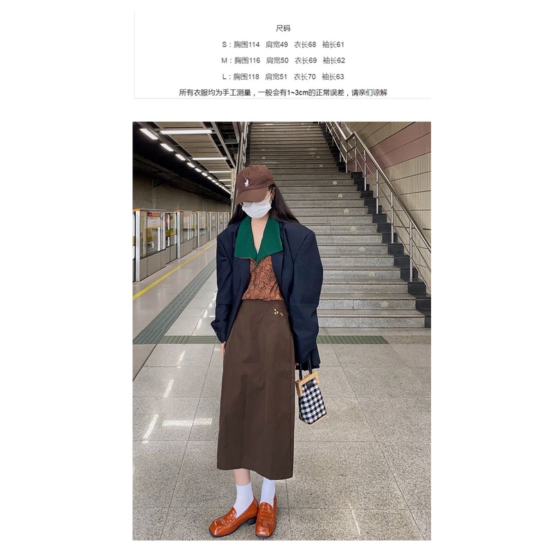 Áo Sơ Mi Nữ Dài Tay In Hoa Phong Cách vintage Màu Sắc Tương Phản