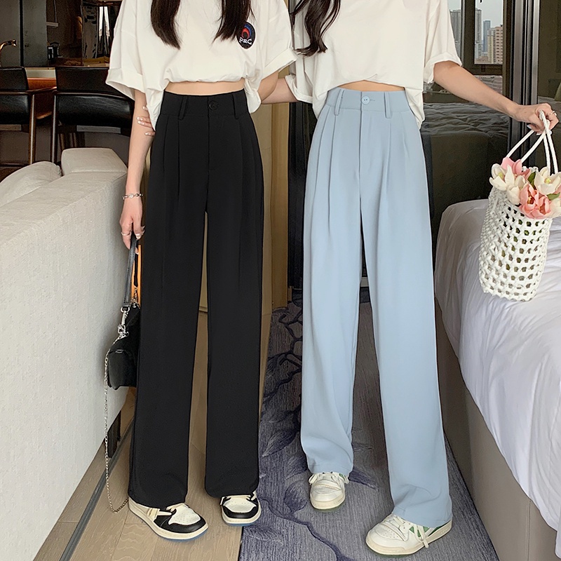 Quần dài ống rộng SUXI phong cách giản dị thời trang mùa hè cho nữ