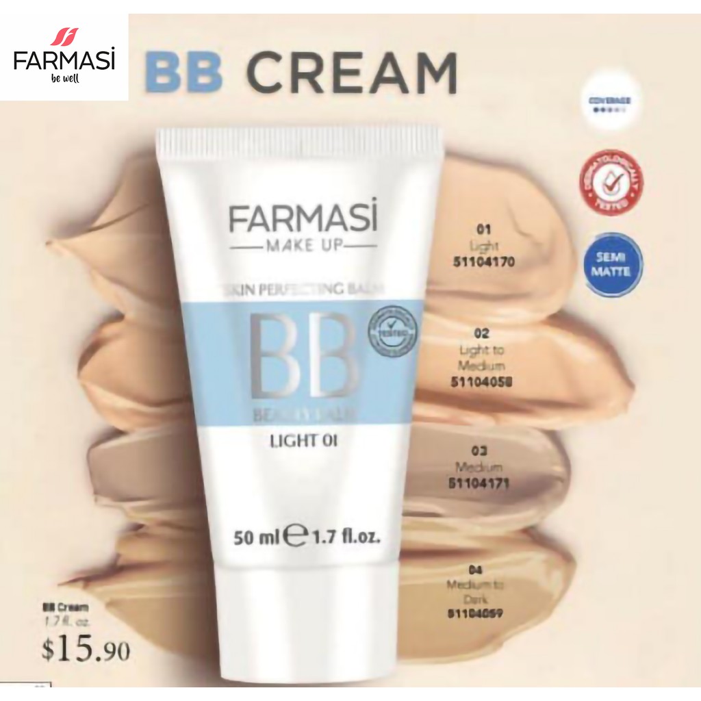 Kem nền FARMASI BB Cream - Light 1.7 fl. oz.