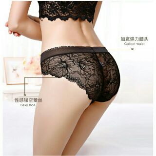 Quần lót su hoa pha ren Thái