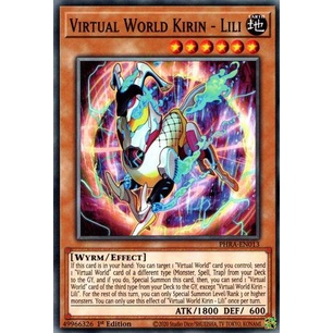 Thẻ bài Yugioh - TCG - Virtual World Kirin - Lili / PHRA-EN013'