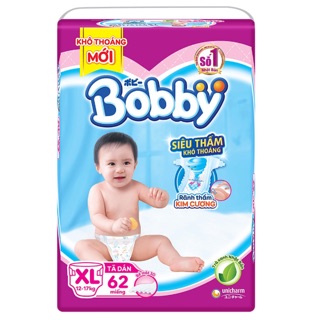 Tã dán Bobby siêu thấm M76/ L68/ XL62/ XXL56