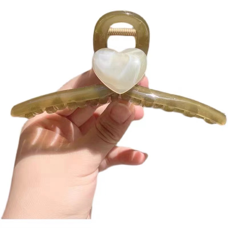 Kẹp Tóc Càng Cua Cỡ Lớn Hình Trái Tim Thời Trang Mùa Hè Hàn Quốc Cho Nữ