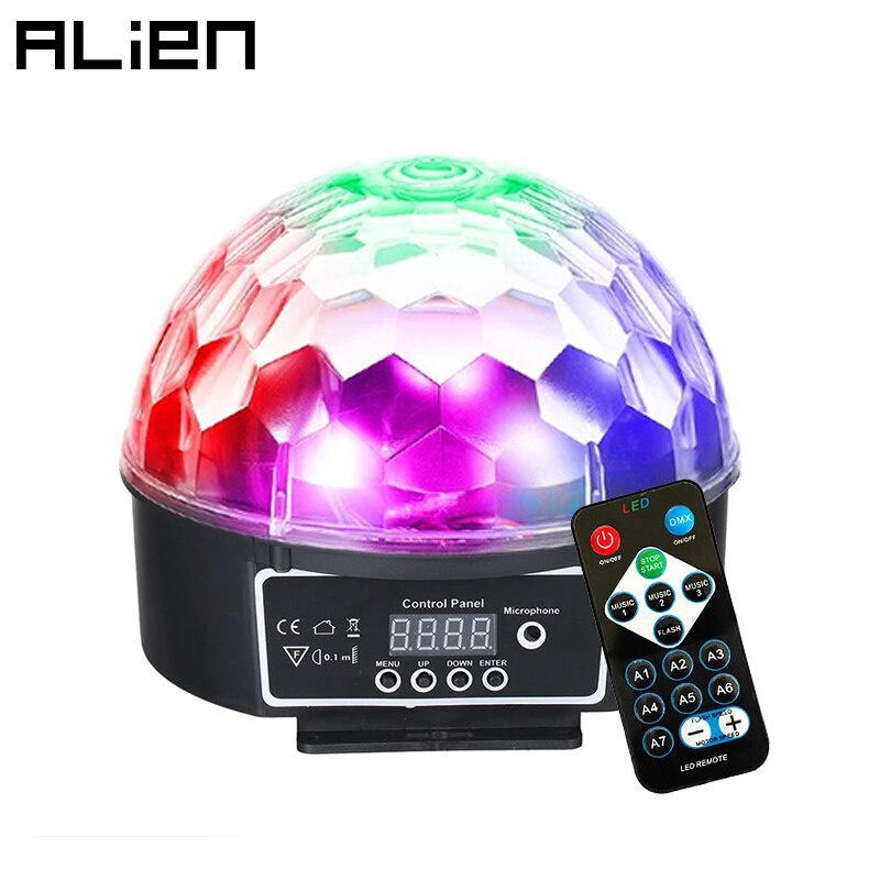 Bóng Sàn Nhảy LED Màu Bóng Ma Thuật Pha Lê DMX Chiếu Sáng Sân Khấu Đèn Kích Hoạt Hiệu Ứng Âm Thanh Giáng Sinh Tiệc DJ