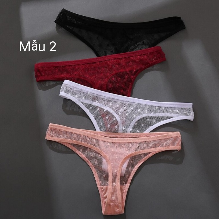 Quần Lót Ren Nữ - Quần Lọt Khe Voan Lưới Mềm Mại - Đồ Lót Nữ