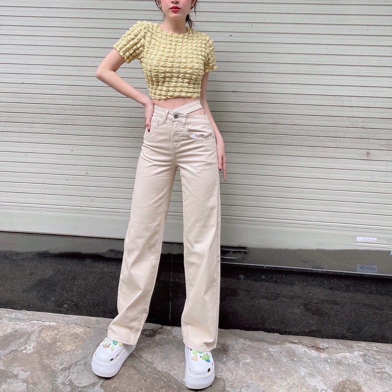 Quần suông cut out lưng cực chất