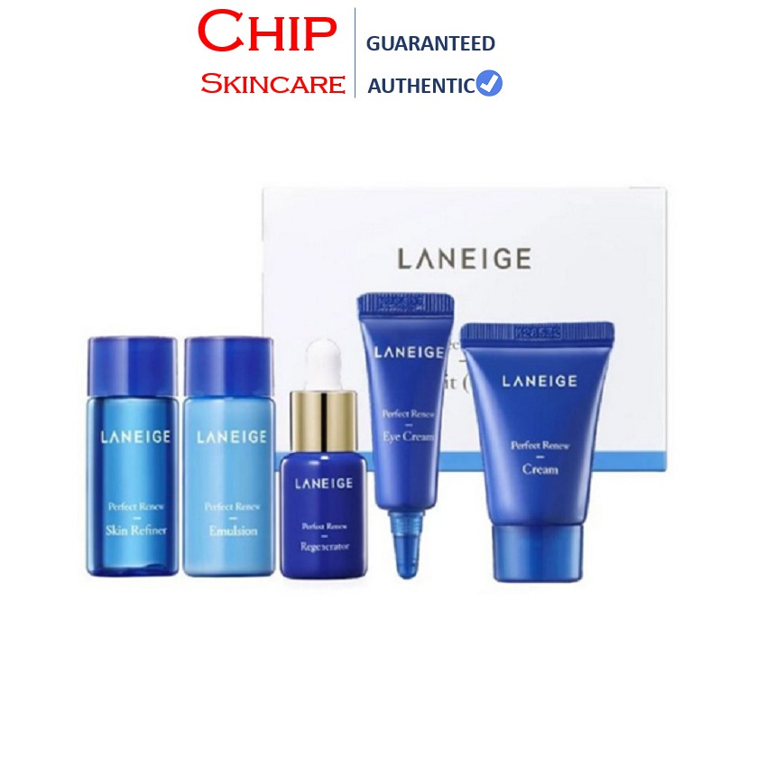 Bộ kit dưỡng mini tái tạo,chống lão hóa Laneige Perfect Renew Trial Kit (5 sản phẩm) - Chip Skincare