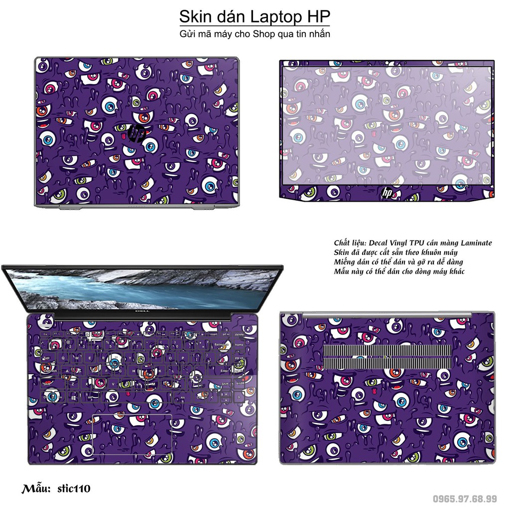 Skin dán Laptop HP in hình Hoa văn sticker _nhiều mẫu 18 (inbox mã máy cho Shop)