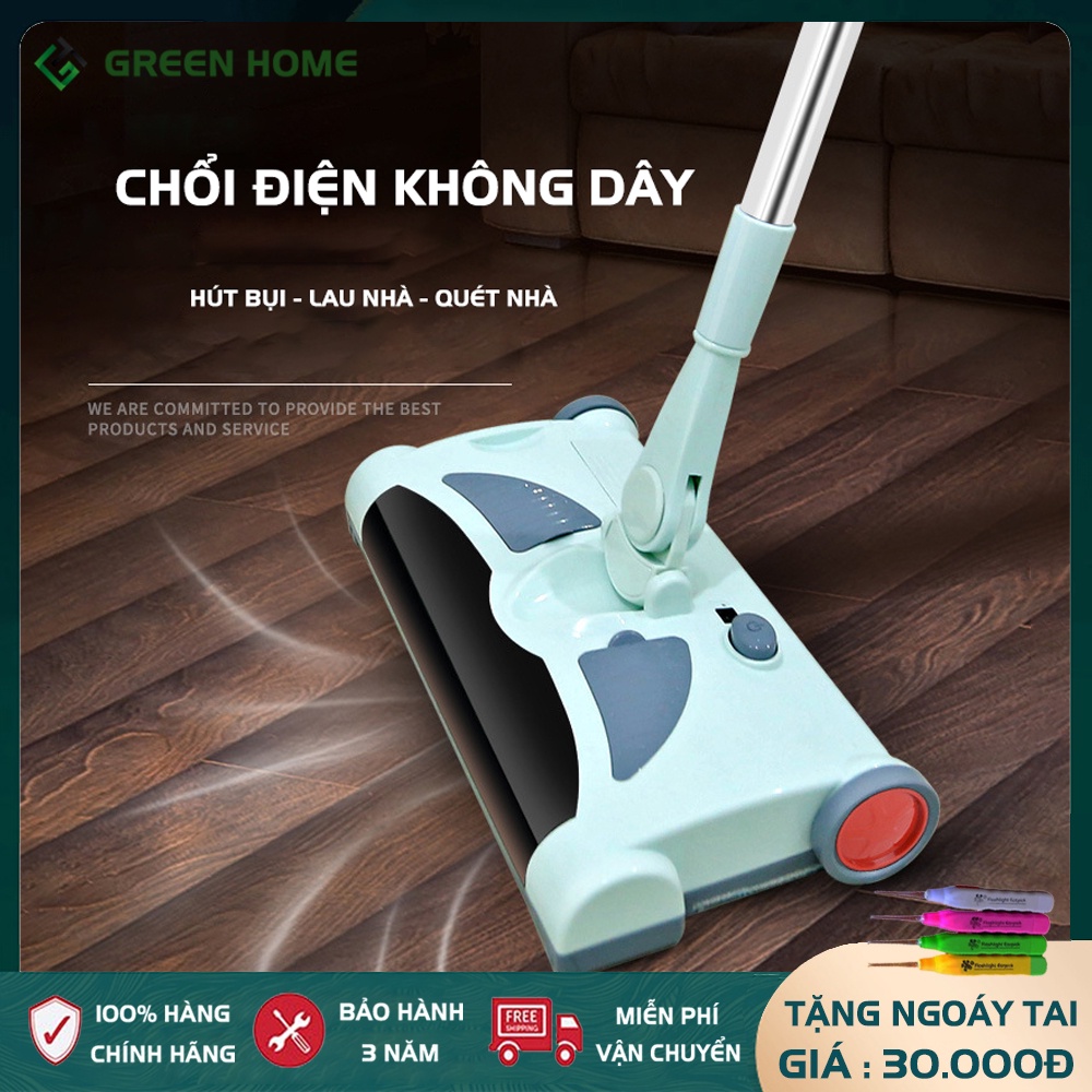 Chổi lau nhà, chổi lau nhà hút bụi đa năng, lau quét, hút bụi tự động 3 trong 1 xoay 360 độ - Bảo hành 12 tháng