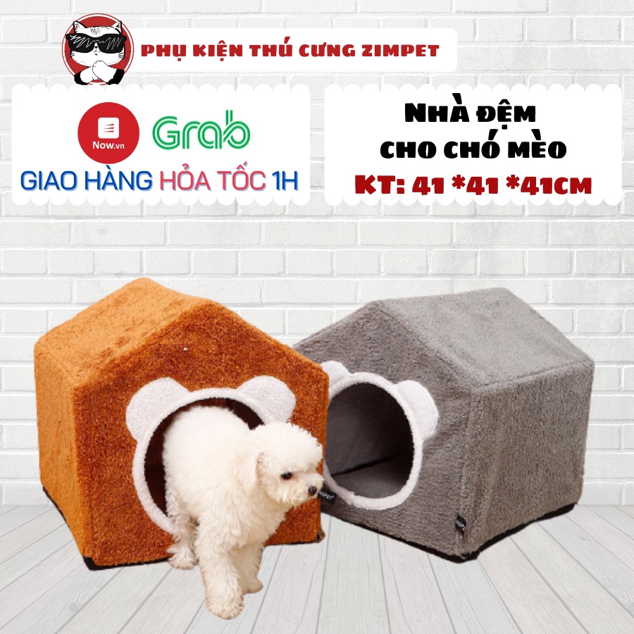 Nhà khung ống nhựa cho chó mèo kích thước 41*41*41cm - Đệm, ổ nằm cho chó mèo