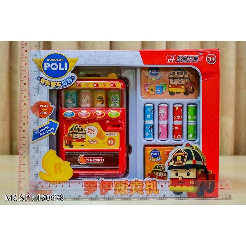 Hộp máy bán nước Poli tự động - đồng xu lon nước đa dạng loại không pin - RoboCar Poli