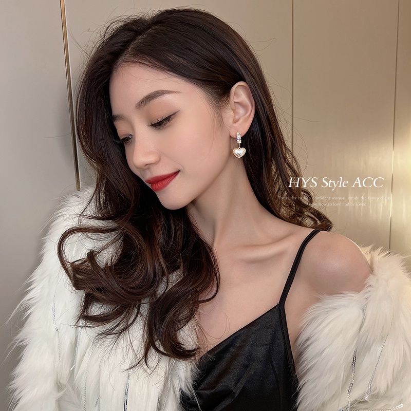Khuyên Tai Hình Nàng Tiên Cá Đính Đá Zircon Phong Cách Hàn Quốc Sang Trọng Thời Trang 2022 S925