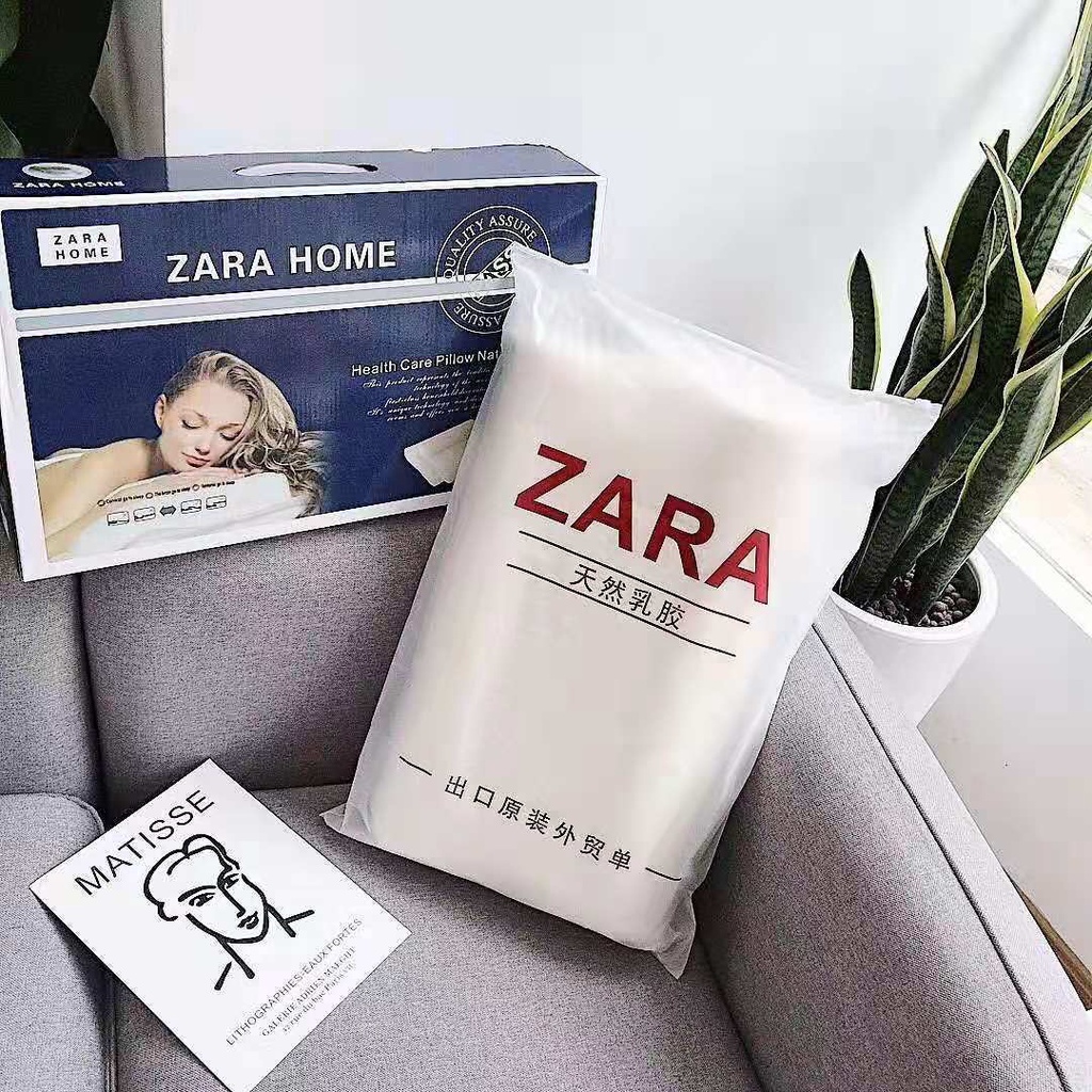 Gối cao su non Zara Home, gối cao su thiên nhiên cho người lớn
