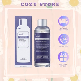 Nước hoa hồng Klairs Supple Preparation Facial Toner Dưỡng Ẩm, Chống Viêm 180ml Cozy Store SP000832 SP000104