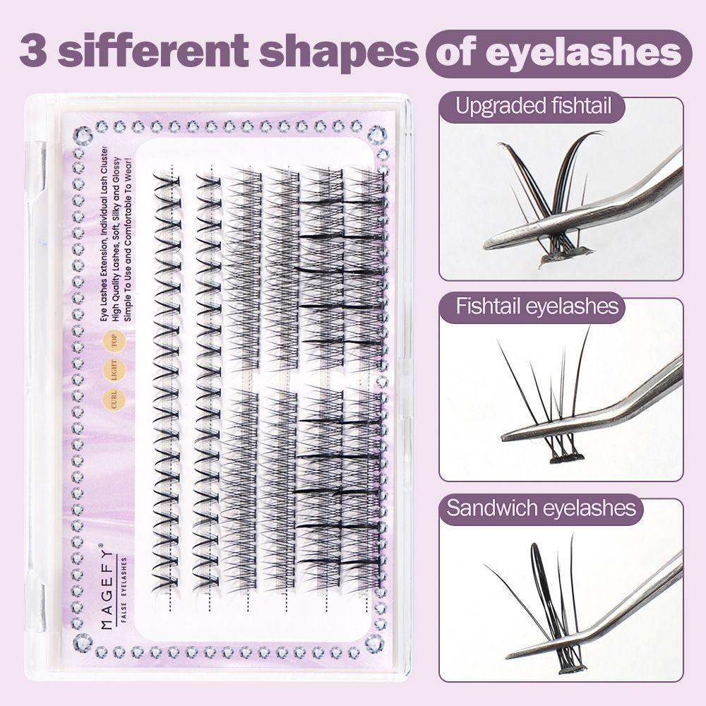 Hộp Lông Mi Giả Hình Đuôi Cá Trang Điểm DIY