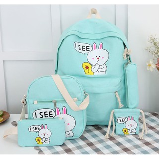 Bộ 5 Họa Tiết Balo Thỏ Cony,balo thời trang,balo xinh,balo đẹp,balo nữ,balo da,balo vải,balo teen,balo hot,balo ulzzang