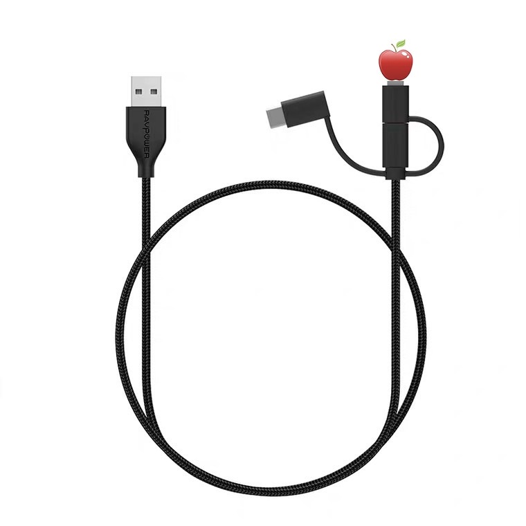 Cáp sạc nhanh 3 trong 1 RAVPower RP-CB021-Type C-- Micro USB