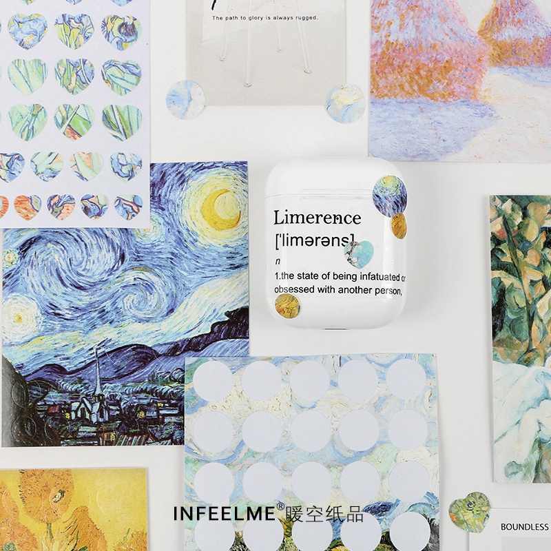 Set 3 Tấm Sticker Chấm Bi Trang Trí Sổ Tay