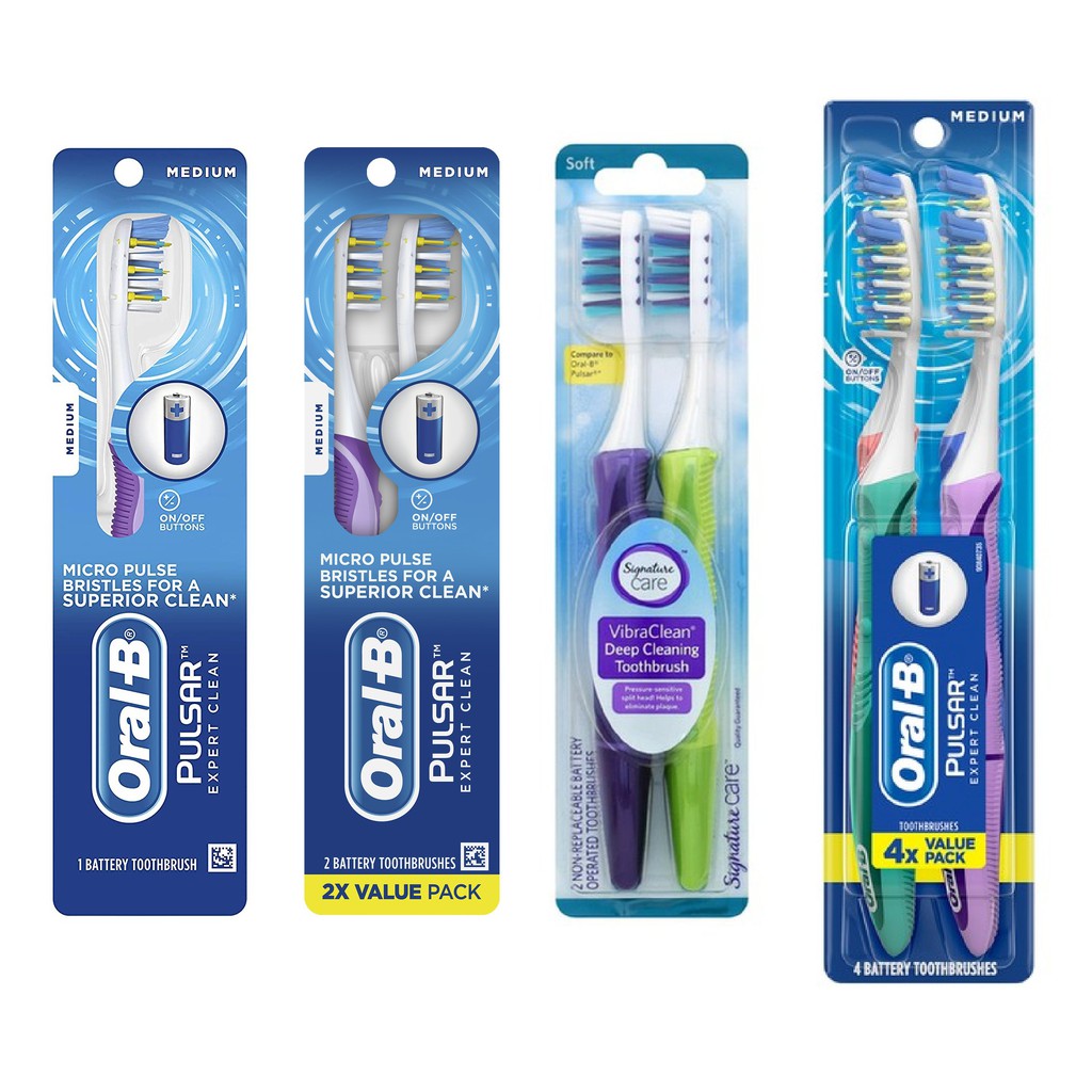 Bàn chải điện Oral B Oral-B Pulsar Expert Clean Medium / Signature Care Vibraclean Soft