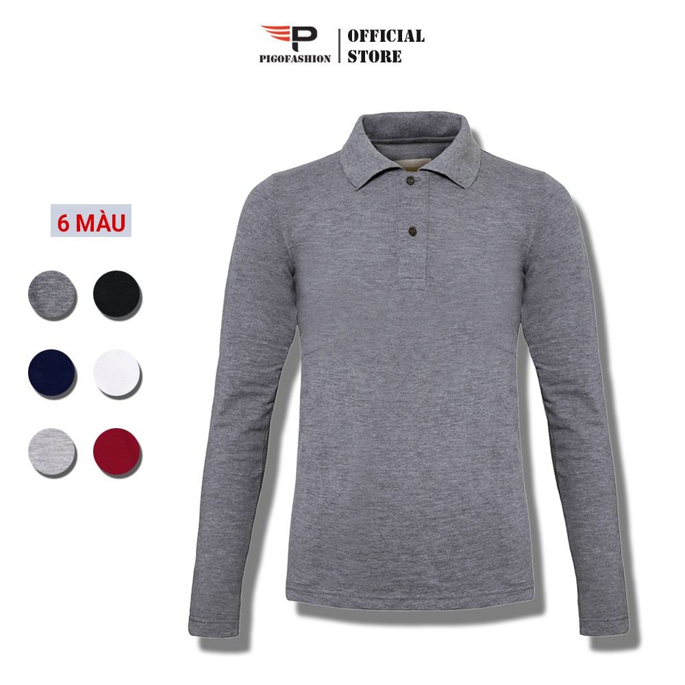[Mã LTBAUAB19 giảm 7% đơn 99K] Áo thun nam cổ bẻ dài tay SPMPG09 thời trang, co giãn 4 chiều thoáng mát - PigoFashion