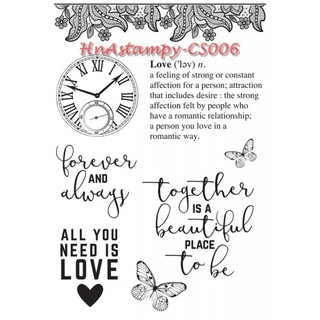 hnastampy CS006 con dấu tem trong suốt seal clear stamp dùng cho handmade scrapbook bộ Definition of love