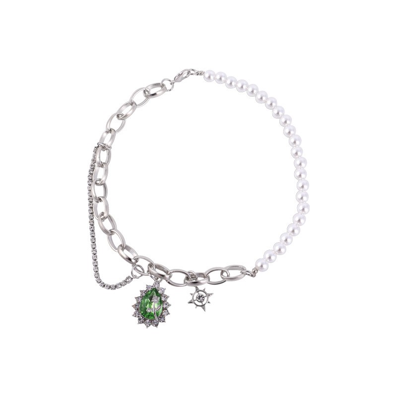 Vòng cổ màu ngọc lục bảo thời trang sang trọng 22870