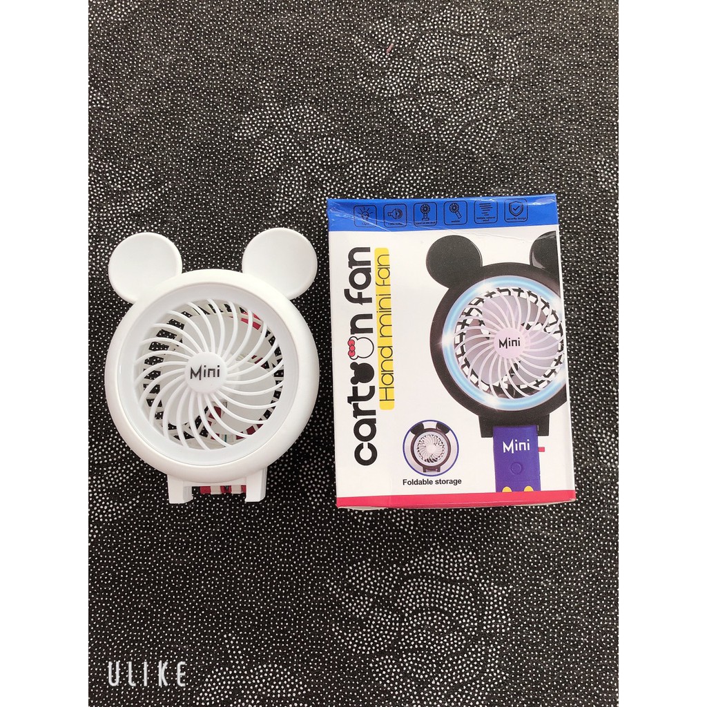 PVN32176 Quạt mini cầm tay mickey có đèn led T2 .
