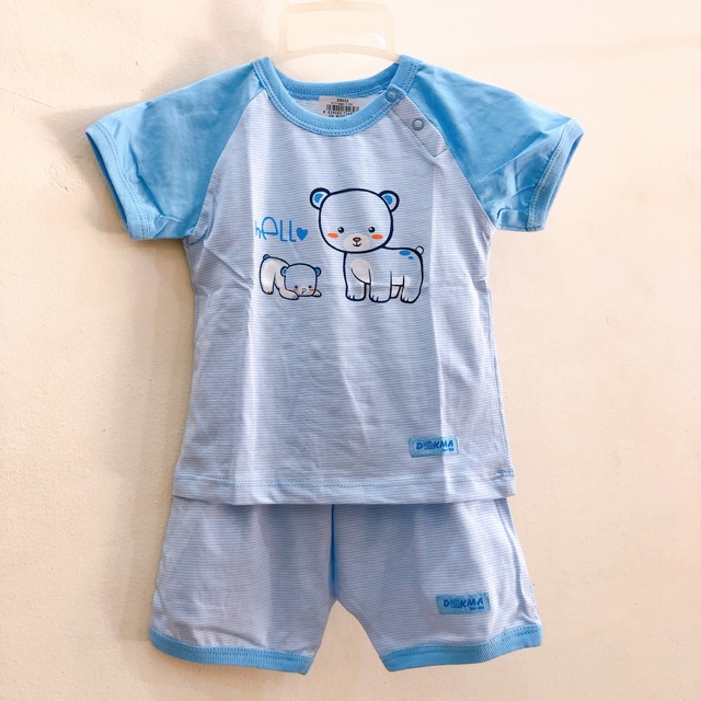 DB223 Bộ quần áo cộc bé trai Dokma sz 3m-12m