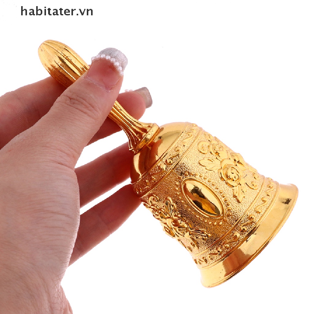 1 Chuông Cầm Tay Khắc Họa Tiết Màu Vàng / Bạc Dùng Trong Lớp Học