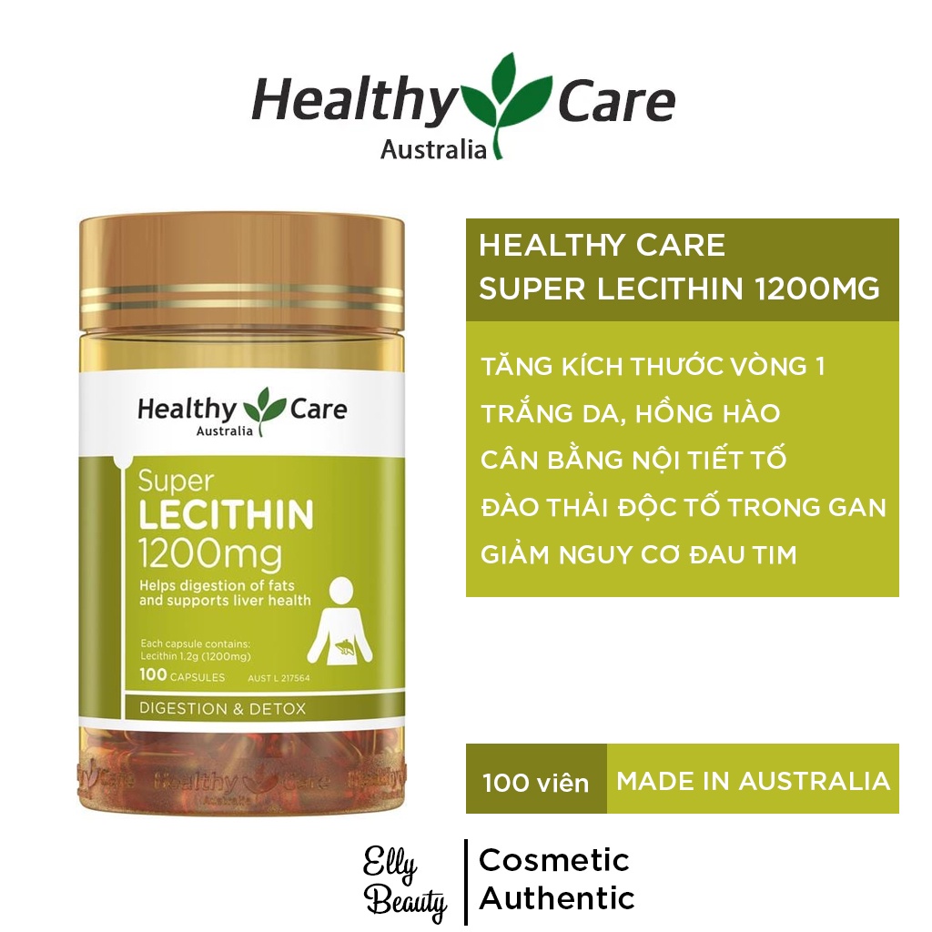 Mầm đậu nành Healthy Care Super Lecithin đẹp da, đào thải độc tố gan, cân bằng nội tiết tố