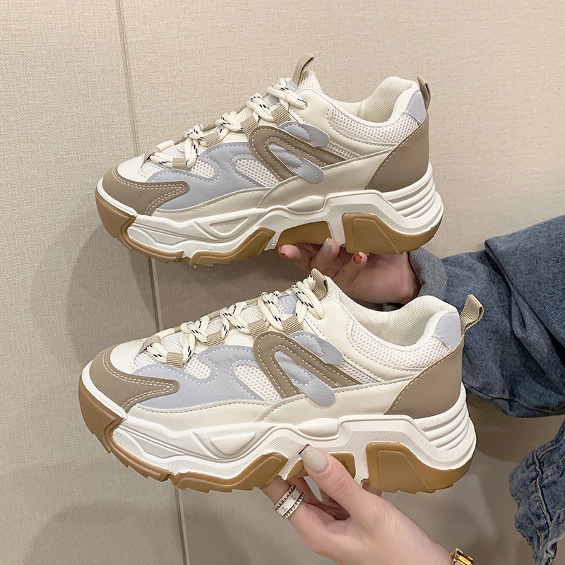 ( 2 màu) Giày thể thao Sneaker nữ ẢNH VÀ VIDEO cao cáp dây đế RObot