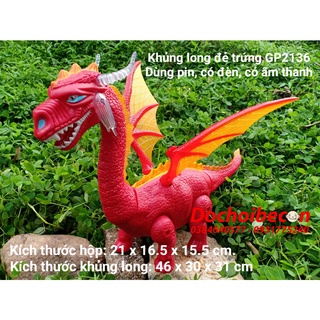 Khủng long/ rồng đẻ trứng, có sừng, có cánh - có đèn, âm thanh - gp2136