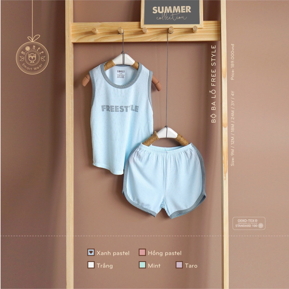 Bộ ba lỗ HRNEE vải sợi sồi Modal - BST xuân hè mới nhất của HRNEE