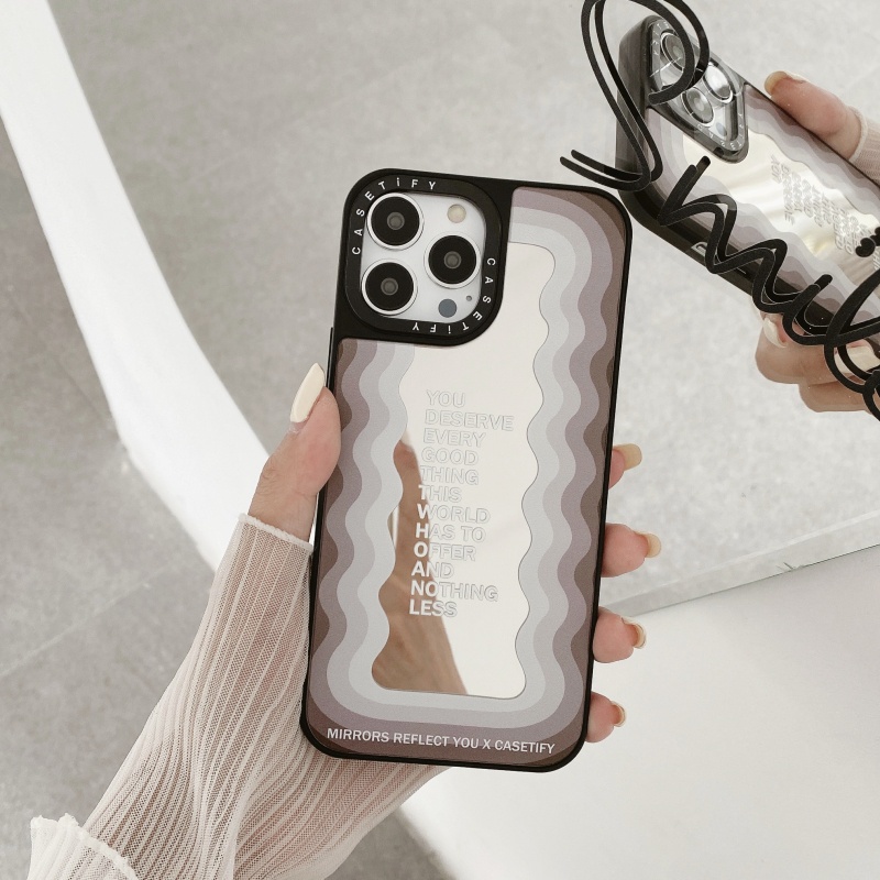 Ốp Điện Thoại Tráng Gương Chống Sốc In Chữ Tiếng Anh Cho iPhone 14 13 12 11 Pro Max Plus X XR XS Max