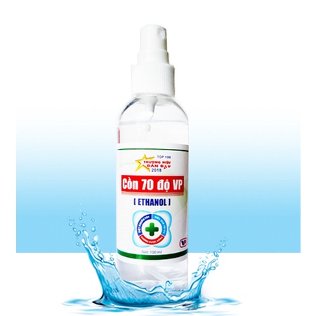 Cồn 70 độ Vĩnh Phúc dạng xịt chai 100ml