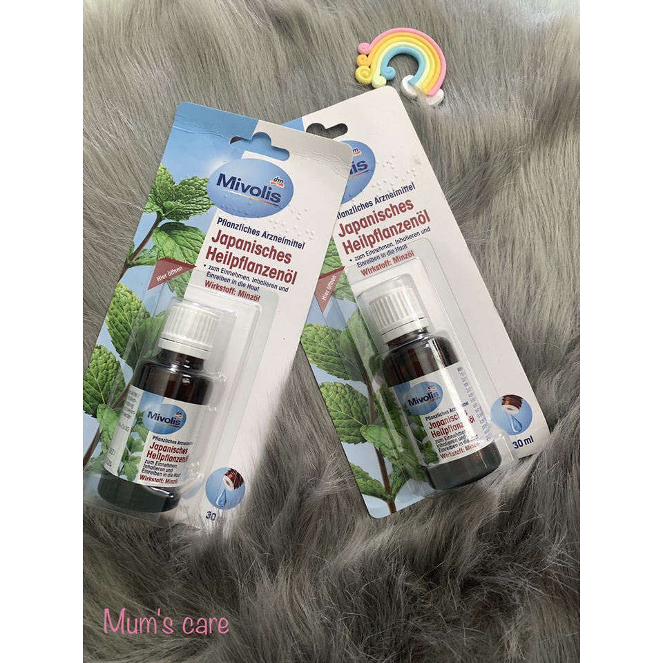 Dầu gió Đức tinh dầu thảo dược Bạc Hà Mivolis Das Gesunde Plus 30ml
