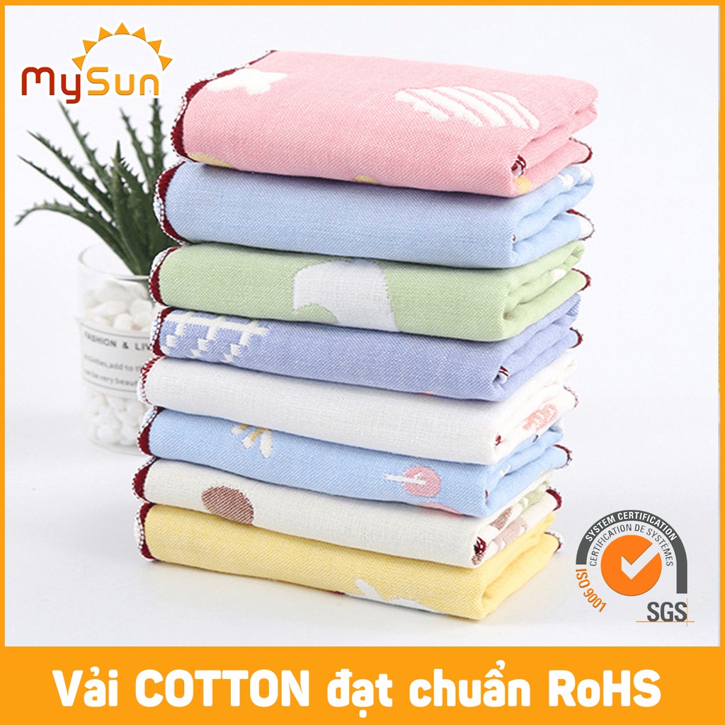 Khăn sữa cho bé COTTON Khăn xô sữa sợi tre 6 lớp (2+4 lớp) vải cho bé sơ sinh Mềm mại, Thấm hút, Thoáng khí MUSUN