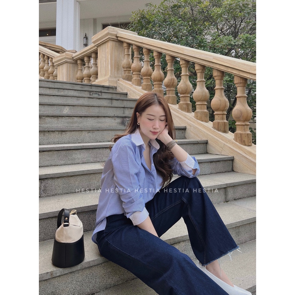 Áo Sơ mi kẻ cao cấp HESTIA đủ size, thiết kế sang trọng SM01